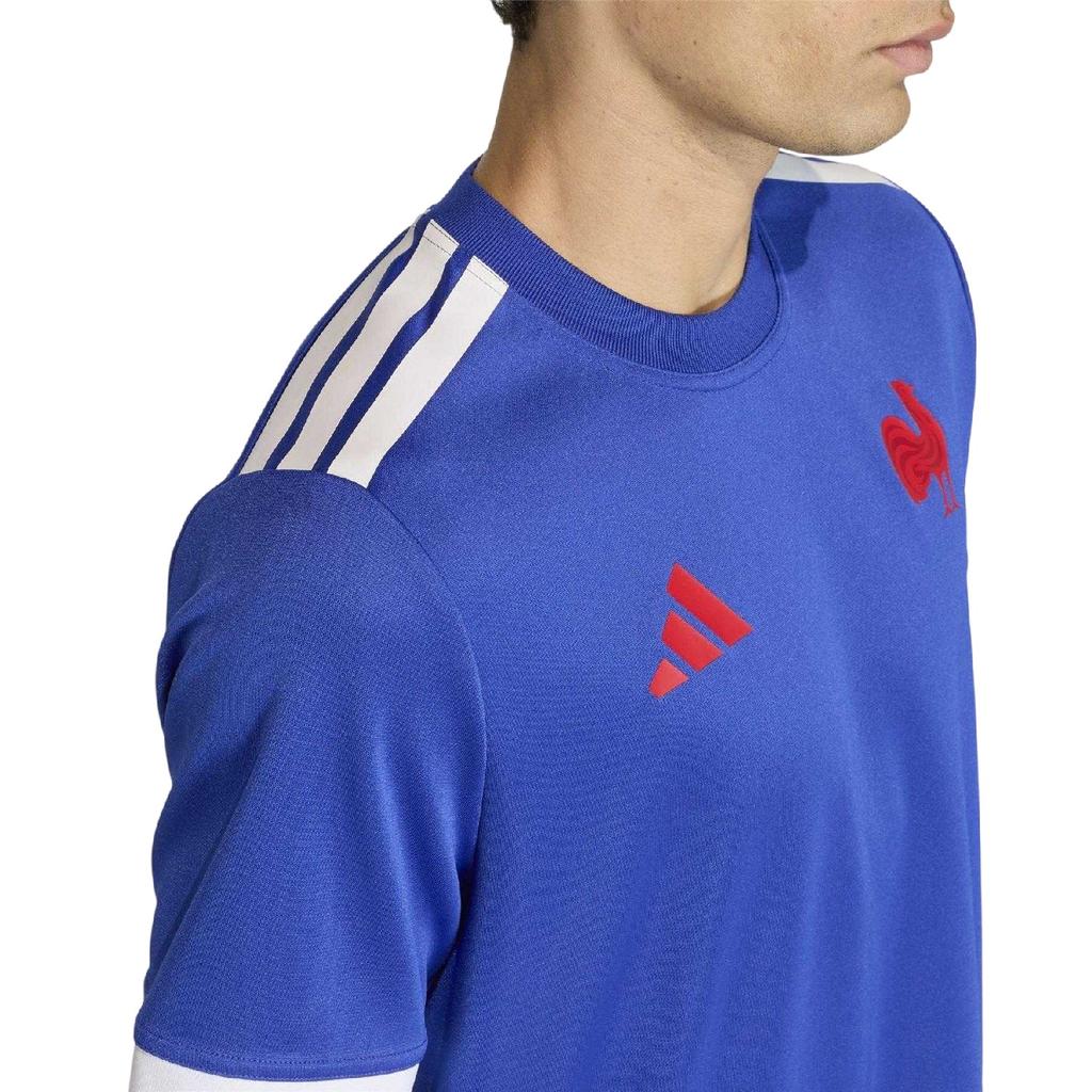 adidas Unisex Adult 2025/2026 France Short-Sleeved Rugby Shirt