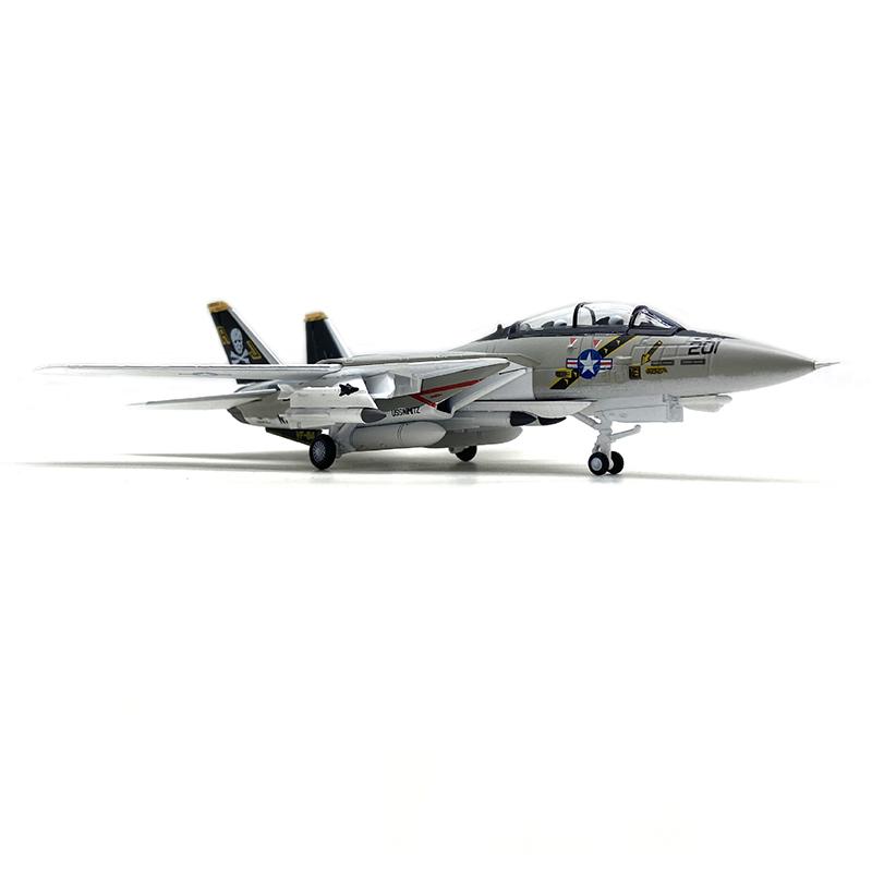 1/100 Scale USA F-14 Tomcat Fighter Alloy Model Diecast Military Missile Bomber