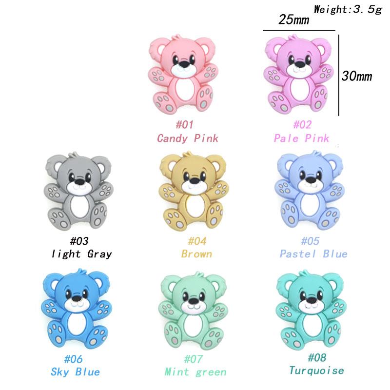 

10Pcs Mix Color Silicone Beads Animal Silicone Focal Bead DIY Beaded Pen Keychain Jewelry Handmade Accessories mix color
