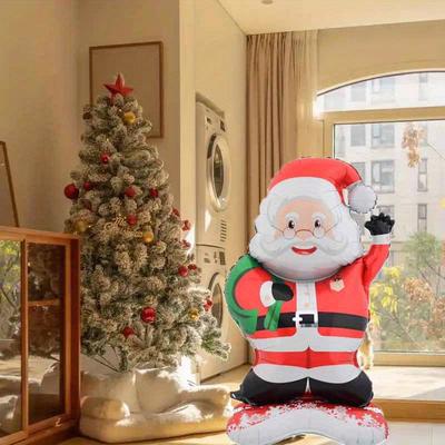 1pc Standing Santa Claus Foil Balloon Christmas Decorations Nativity Theme Party Theme Holiday Party New Year Party Family