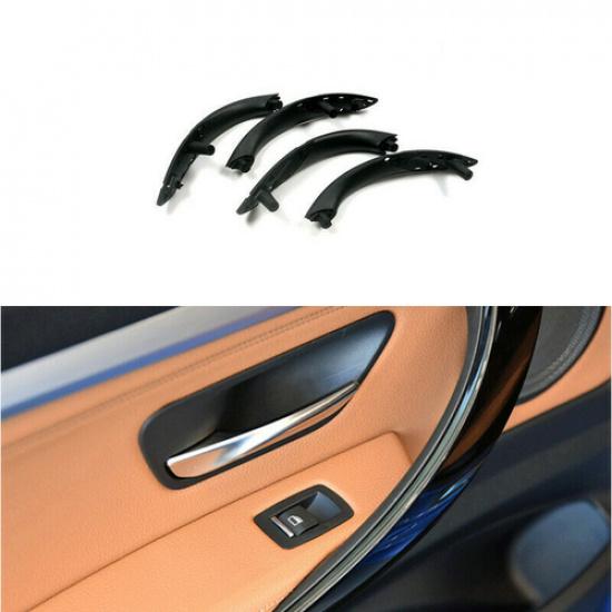 4pcs Black Inner Door Handle Replace Kit For BMW M3 M4 F30 F80 F31 F32 F33 12