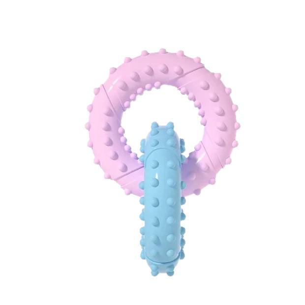 Exclusive New Pet Teething & Biting Double Ring Toy for Self-Play
