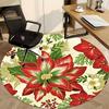 1pc Poinsettia Chair Carpet for Office, Non-slip, Soft and Durable Office Rug, Perfect for Office yy260127126