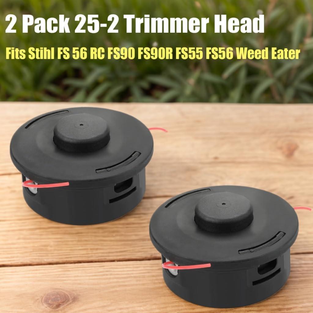 FS 56 RC FS90R Trimmer Head 2 Pack 25-2 Bump Feed Trimmer Head for Stih-l FS55 FS55R FS56 FS56RC FS70 FS70R FS80 FS85 FS90 FS90R FS91R FS94R FS110