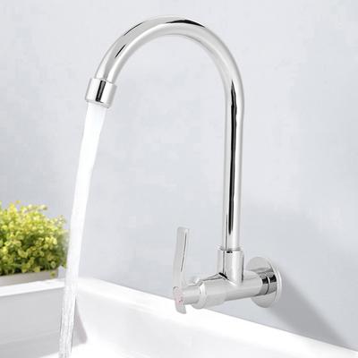 Faucet Tap Household Kitchen Faucet Single Cold Wall Mounted Faucet Tap G1/2in (Without Hose) Wall Mounted Faucet Kitchen Faucet
