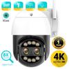 New EU 8MP 4K 8x Hybrid Zoom 2.8+12mm Dual Lens PTZ IP Camera WiFi Human Detection 4MP Audio Security Video Surveillance Camera