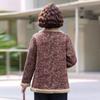 Fashionable Lapel Winter Coat for Middle-Aged & Elderly Women, Plus Velvet, Thickened, Warm Sherpa Fleece Cotton Jacket