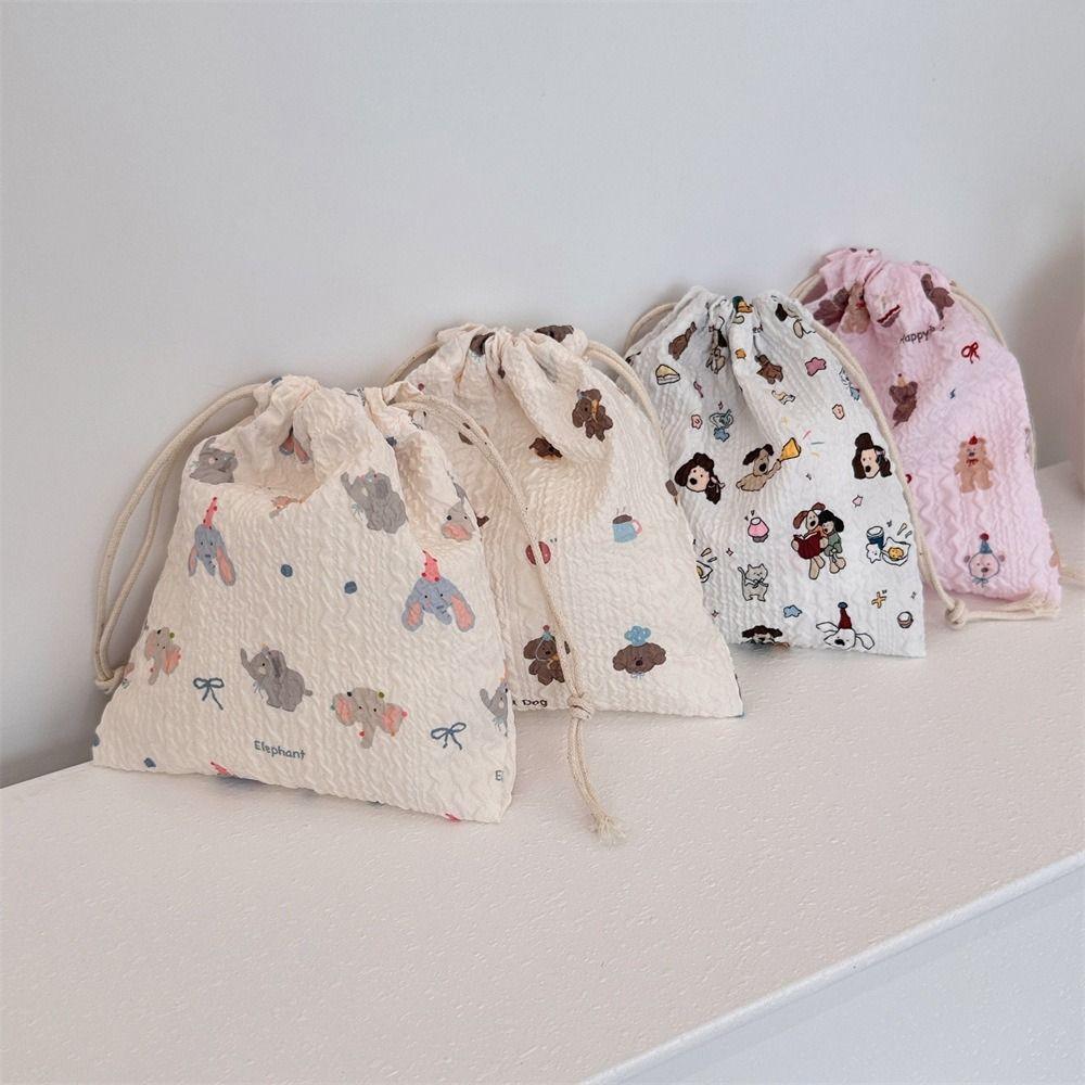 Portable DIY Gift Bag Multifunction Anti Dust Candy Packaging Bag Large Capacity Fabric Storage Bag Coin