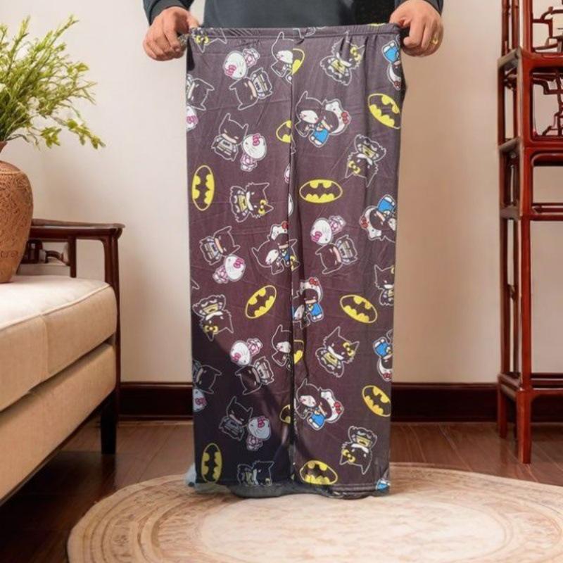 

Женские пижамные штаны свободного кроя в корейском стиле – Мультяшный дизайн, Идеальны для весны и лета, Для ношения дома и на улице M