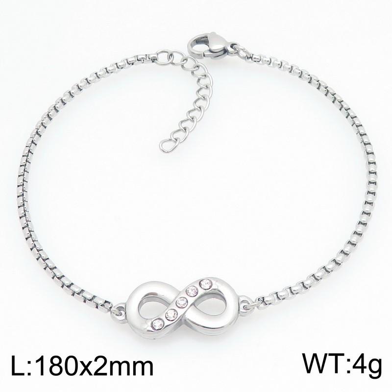 Minimalist Infinity Charm Bracelet for Women Men Polished Stainless Steel Zircon Jewelry Ideal for Gifts & Daily Wear Gold Color