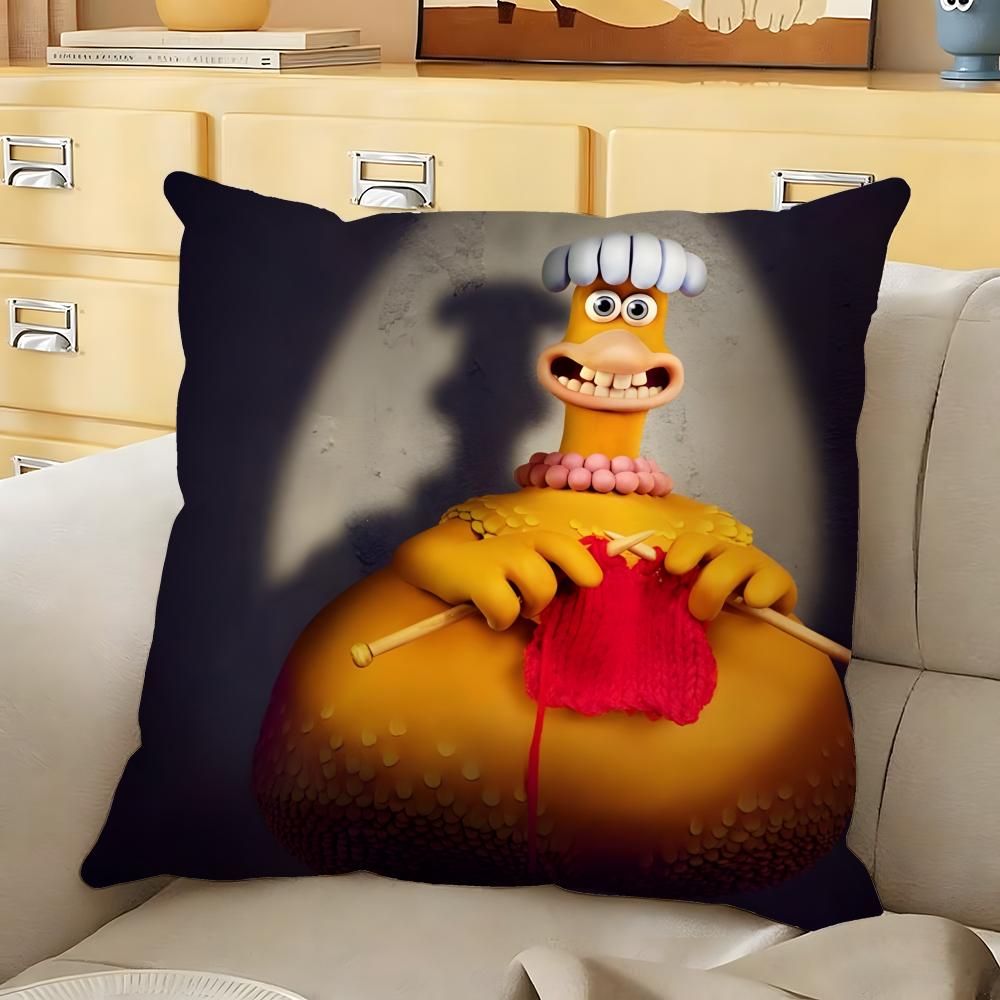 Cartoon CChicken RunS Cushion Cover Soft Durable Reversible Pillow Cover Home Car MultiScene Daily Comfort Pillowcase
