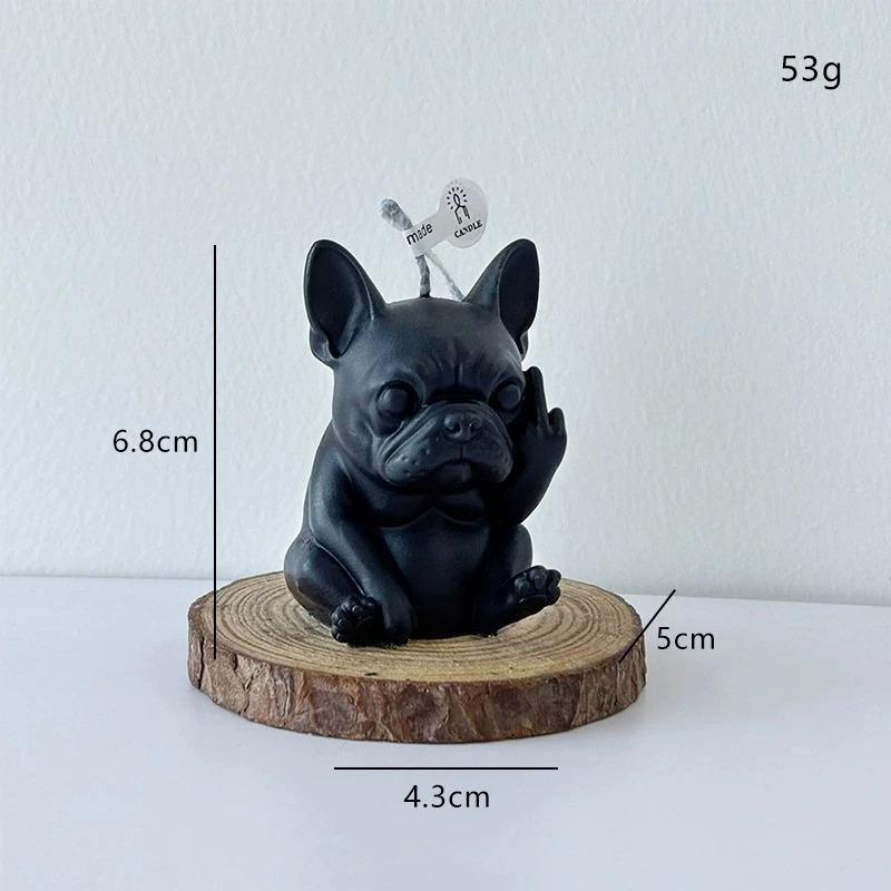1Pc Middle Finger Bulldog Aromatherapy Candle Universal Creative Candles  Durable Funny Quirky Gifts Home Decoration Ornaments
