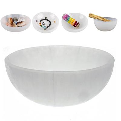 Purificação NGELOM Selenita Natural Para Feito em Purificação de Poder de Bom Feng Afastando a Sorte Cristal Transparente Prato, Tigela, Cristal, Pedra,