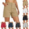 Leichte Wasserdichte Sportshorts für Damen mit Taschen Schnelltrocknendes Atmungsaktives Gewebe Bequeme Passform Outdoor-Sport Freizeitkleidung