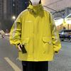 Men's Spring and Autumn New Loose Heavy Fatty Plus Fatty Plus Hooded Casual Jacket