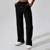 Womens Fashion Loose Solid Sweatpants Drawstring Casual Trousers With Pockets