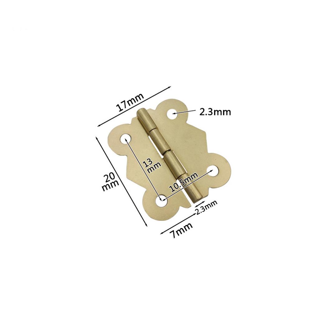 10pcs set Door Hinges Bronze Cabinet Drawer Jewelry Box Decorate Hinge for Furniture Hardware