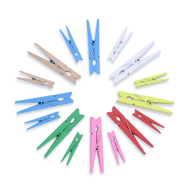 3.5cm Colorful Cartoon Wooden Photo Clips for DIY & Decoration