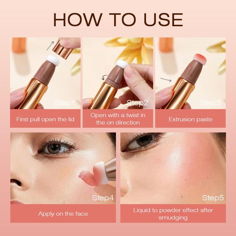 Kissbeauty Multifunctional Makeup Pen Liquid Blush Highlight Pearlescent Grooming Pen Fine Glitter Naturally Brightens Face
