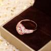 High End Colored Jewelry Ring Gradient Powder 925 Silver Through Exquisite Flawless Goddess Exquisite Craftsmanship Gift