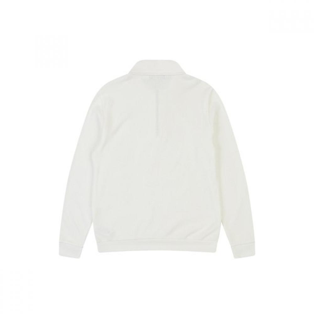 ONOFF Men S Half Zip Boucle T ShirT Of9153gb whiTe