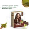 Nisha Natural Henna Powder Hair Colour Dark Brown Semi-Permanent Herbal Dye For Silky Shiny Hair Men Women 60 g Pack Of 2