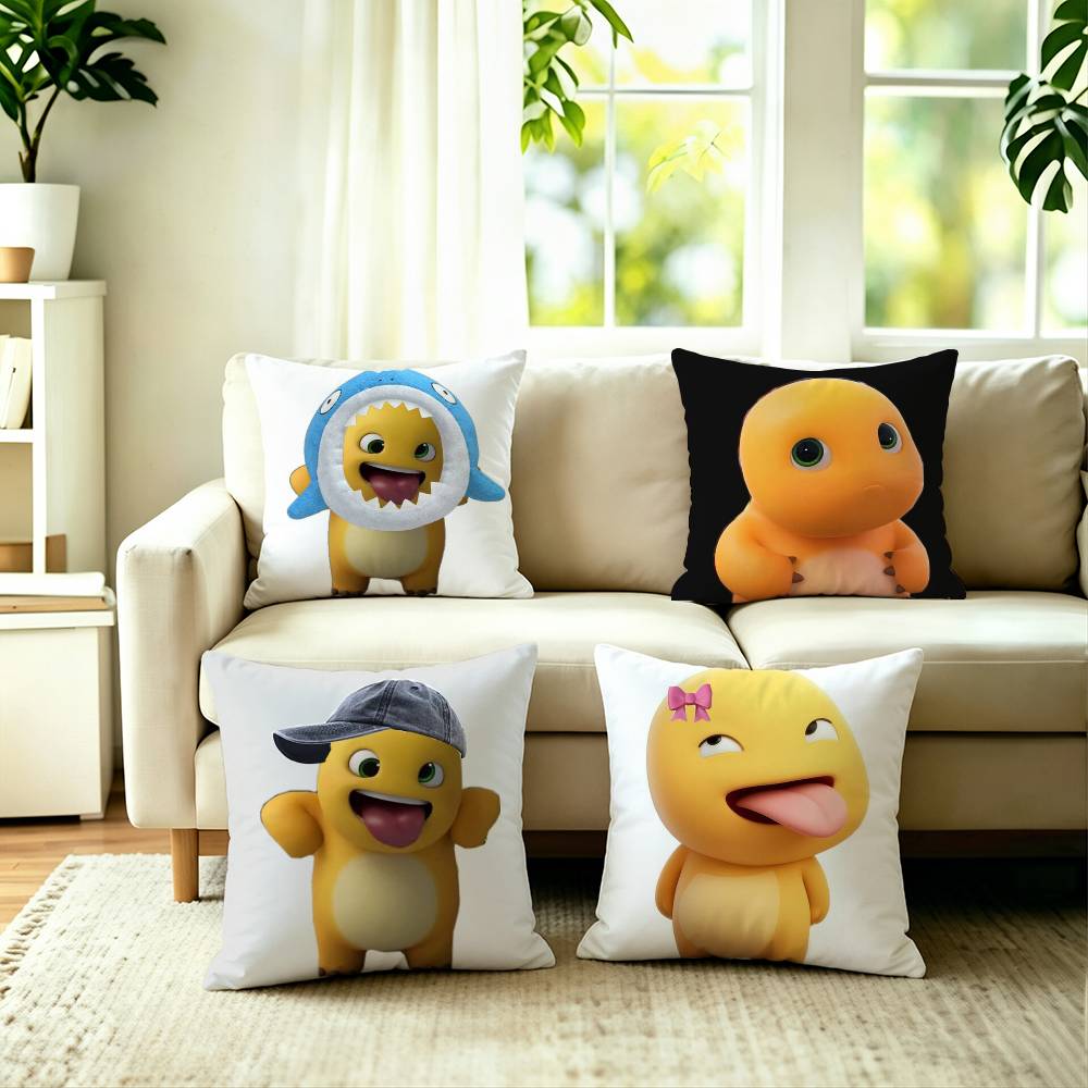 Cute Cartoon NNailoong Square DoubleSided printed Pillow Case Bedroom Bedside Pillow Sofa Cushion Cover