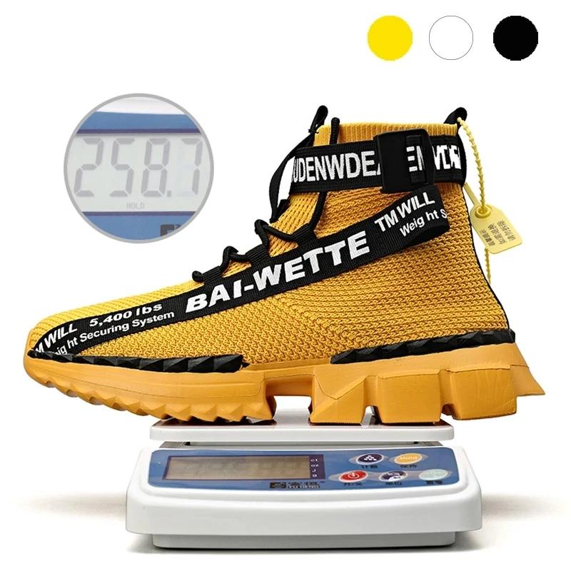 Outdoor Men Sneakers Socks Shoes Light Large Size Casual Shoes Cool Fashion Sports Personality Design Comfortable