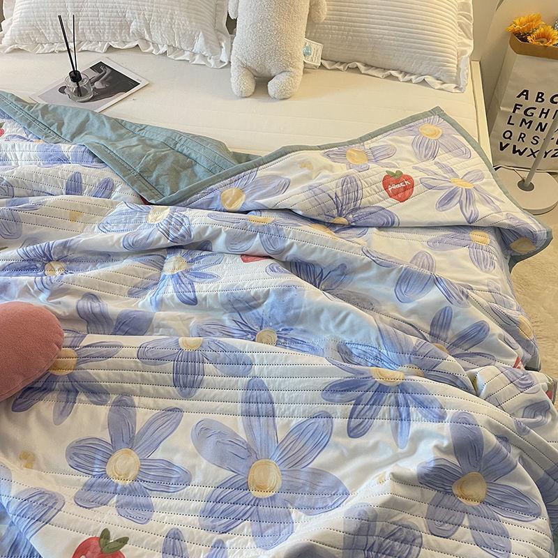 Cuvertură de pat cu spălare mecanică Cuvertură subțire Cuvertură de vară Cuvertură de pat dublă cu un singur pat Pătură de pat cu aer condiționat