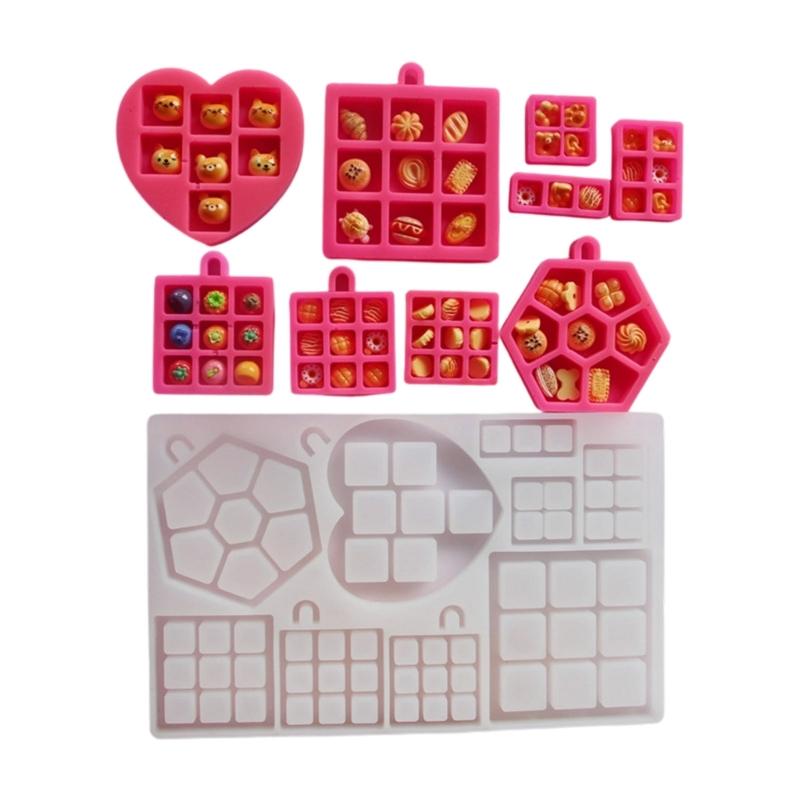 

Reusable Silicone Craft Mold with Micro Compartments For Miniature Resin Art DIY Home Decoration And Creative Gifts 1