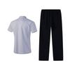 Li-Ning Fashion Polo Collar Short Sleeve T-Shirt Comfortable Breathable Straight Leg Pants Casual Sports Suit Men suit W517-5+W827-1