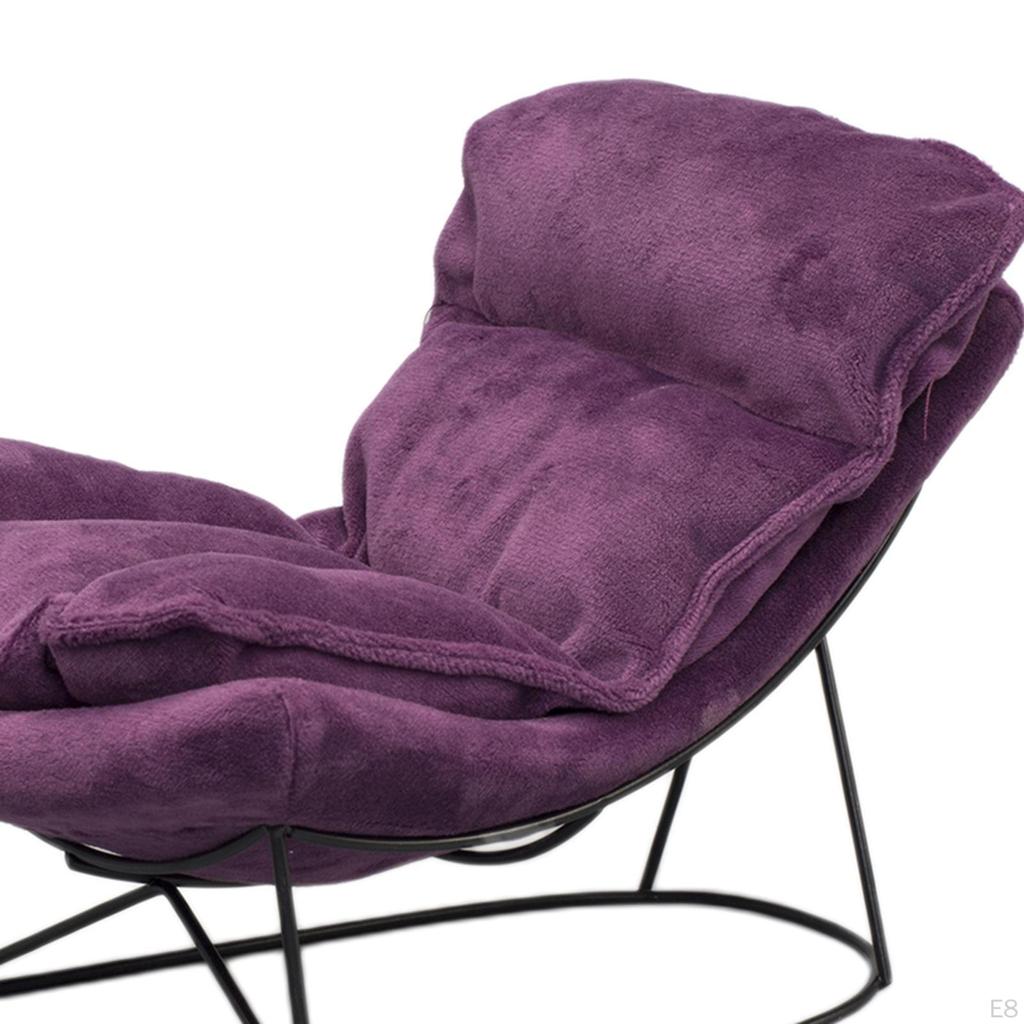 1/6 Scale Rocking Chair Mini Chaise Longue Accessories Adults Gifts Soft Fabric Decorative Single