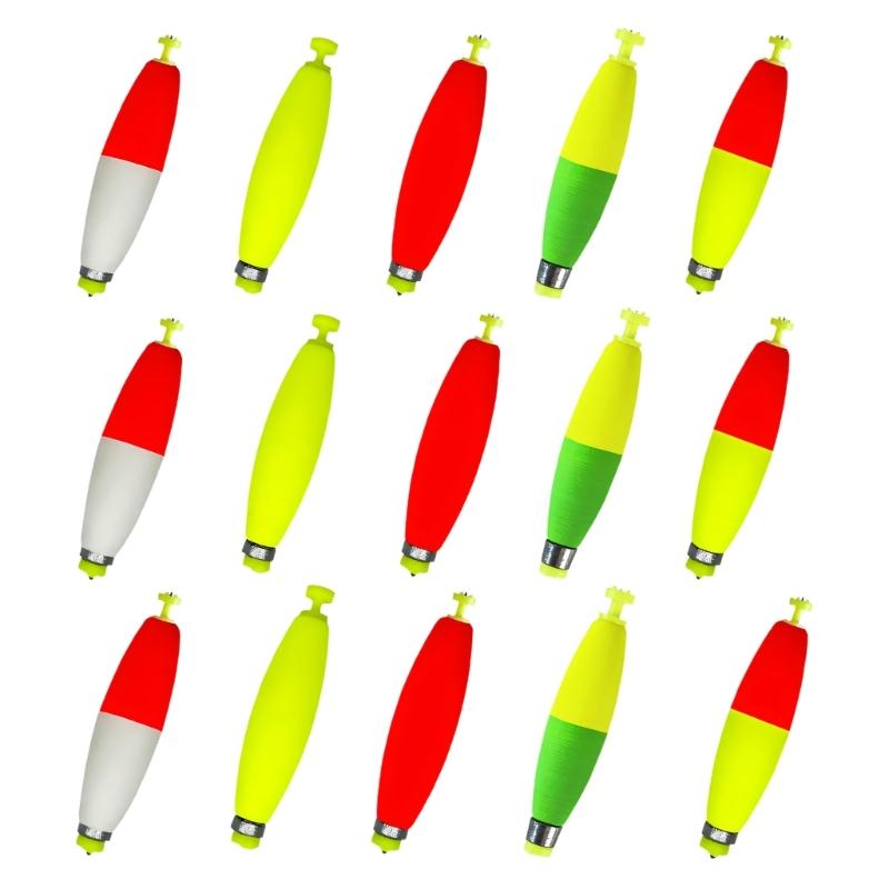 15pcs Professional Oval Float Fishing Bobbers EVA Weighted Floating Bobbers for Trout Fishing Tackle Accessories 1