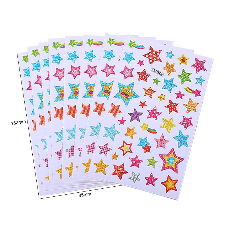 10/20/50sheets Party Stickers Colorful Star Heart Circle Designs for Birthday Wedding Festival DIY Crafts Party Supplies TMZ