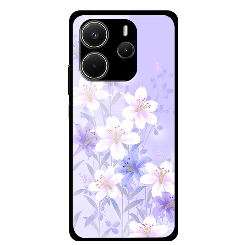 For Redmi Note 14 4G Phone Case Note14 Coque Hard Tempered Glass Back Cover For Xiaomi Redmi Note 14 5G Case Shell Soft Bumper