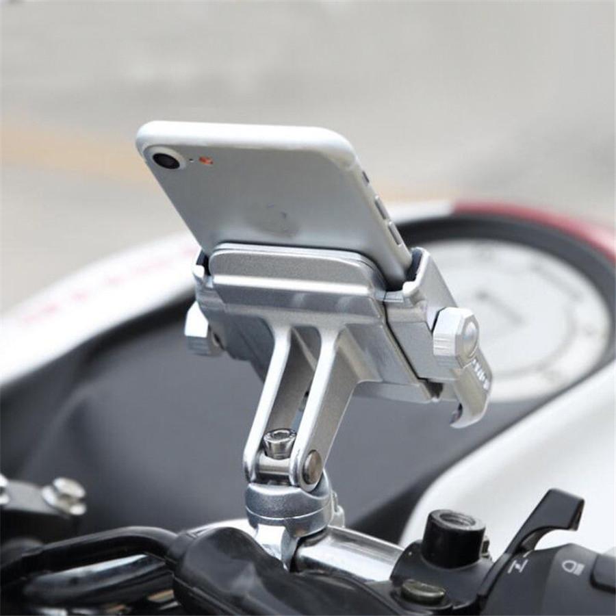 Aluminum Bike Motorcycle Phone Handlebar Mount Holder 360 Degree Rotating Universal Bicycle Phone Holder Clip for Cell Phone