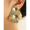 Metal Sequin Large Earrings for Women 2026 New Hot Style High-End European and American Exaggerated Flower Earrings Popular Online Earrings