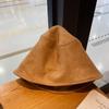 Black Suede Fisherman Hat for Women In Autumn and Winter Korean Style Japanese Trendy Face Showing Small Bucket Hat