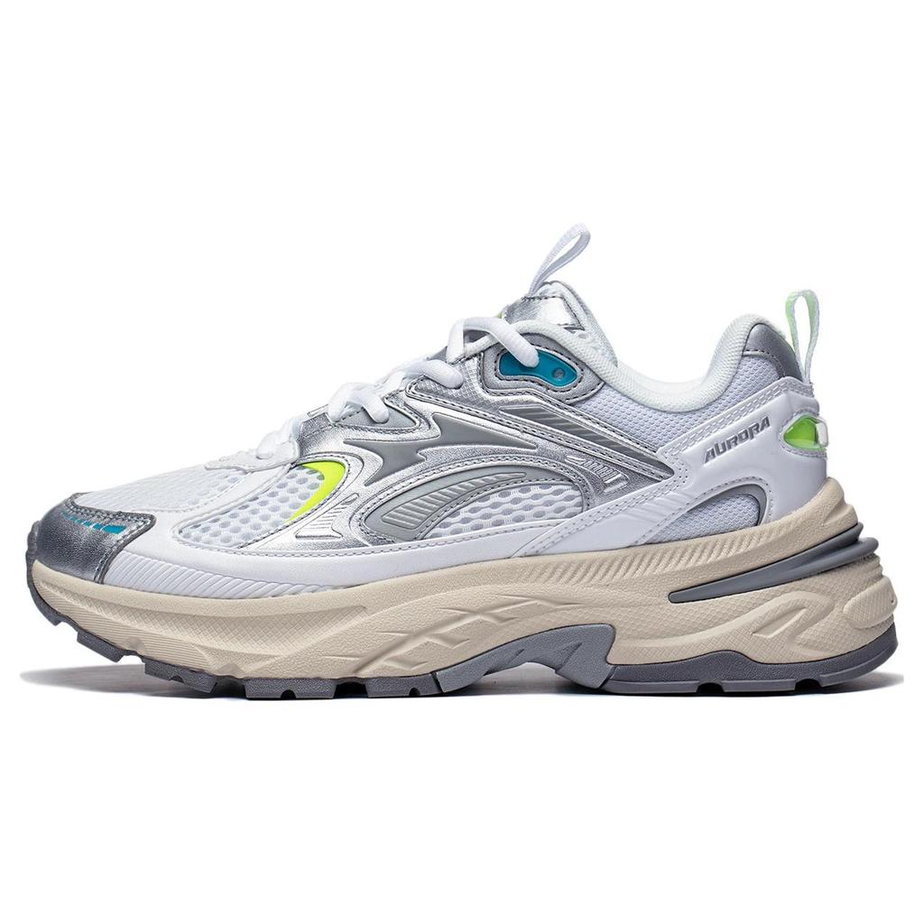 New LiNing Aurora 2K Wear Resistant Low Top Casual Shoes Women's Silver White AGCT108-3