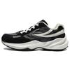 Kmeňová závodná textilná obuv, Nízke bežecké topánky zo syntetickej kože, Unisex, Čierna Biela, Kórejský štýl 1RM01710D_021
