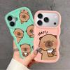 Case for iPhone XR 14 16 Pro Max 12 17 Air 13 11 15 Plus 8 Soft Phone Cover Cute Cartoon Capybara