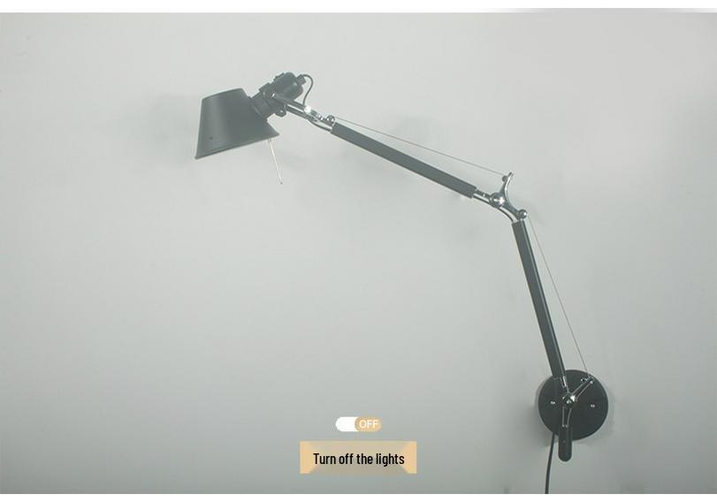 Adjustable Industrial Wall Lamp - Modern Rotatable Design for Bedroom & Living Room