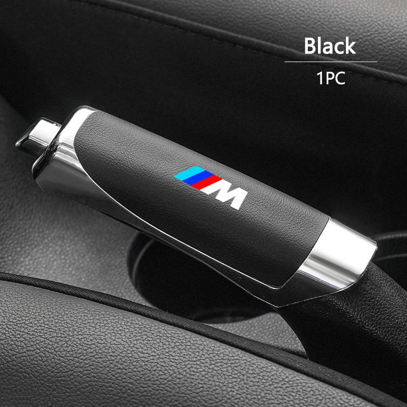 AAAOT1 ABS 12.5x3.3cm Car Anti-Slip Handbrake Grip Protector Cover For BMW M Emblem E46 E36 E34 F10 E90 F30 E60 F30 E53 E30 E92 E87