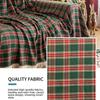 Christmas Slipcover Red Green Plaid Sofa Cover Non Slip Full Cover Fringe Retro Holiday Decor