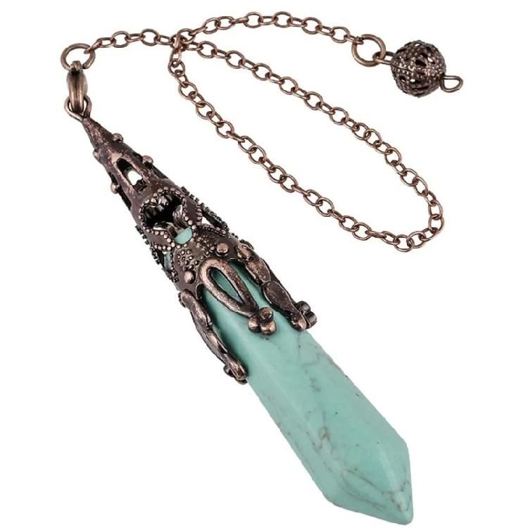 Pendulum Crystal,Natural Crystal Pendulums for Dowsing,Spiritual Pointed Crystal for Witchcraft Supplies,Divination Tool