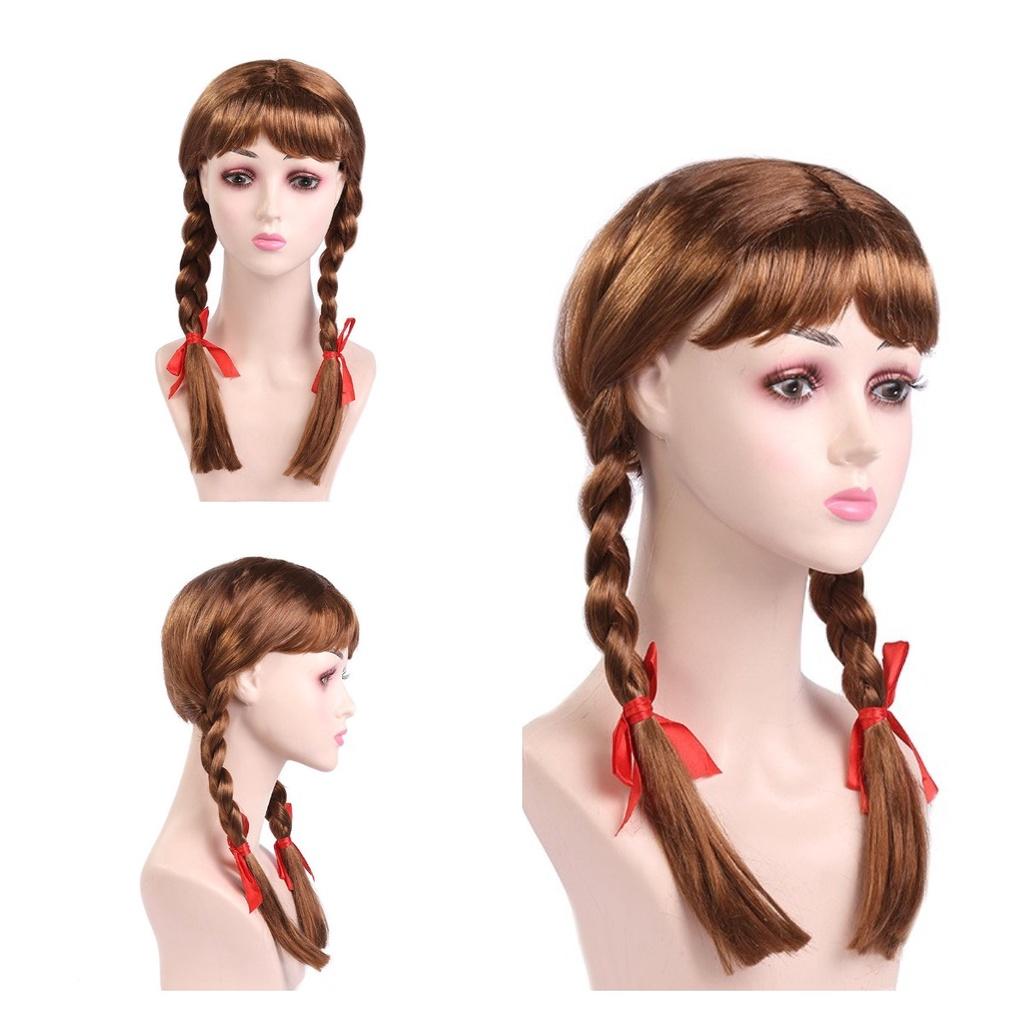 Adult Annabell Wig With Ponytails For Cosplay Costume Accessory