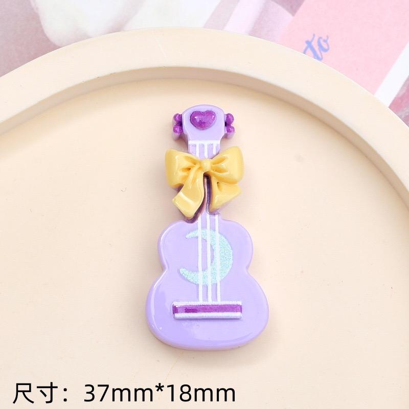 10Pcs New Cute Resin Guitar Flat Back Home Decor Parts Embellishments For Hair Bows Accessories