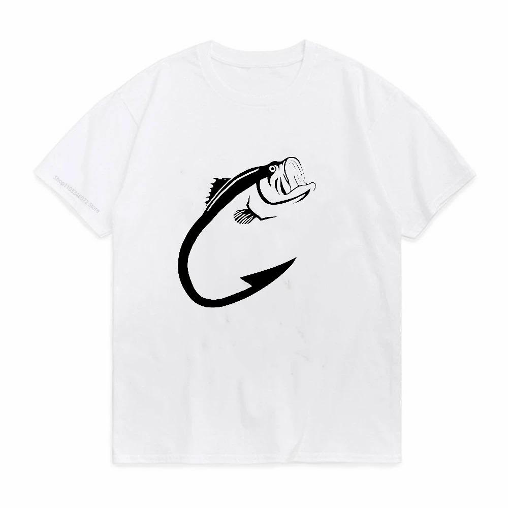 Летняя модная футболка для мужчин Рыбак Рыбалка Забавная футболка для рыбалки Топы Модный бренд Футболка Любитель рыбалки Повседневные футболки S