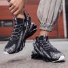 Fashion Lace-up Men's Sneakers Trendy Blade Shoes Elastic Outdoor Sports Shoes Teenager Running Exercise Shoes