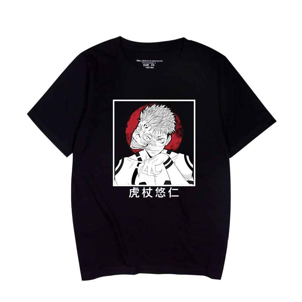 

Summer Women Men s Short Sleeve Tshirt Jujutsu Kaisen Clothing New Men Tee Shirt Cosplay T-Shirt XS чёрный